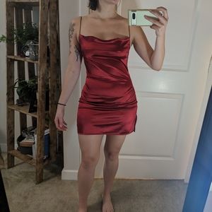 Red mini-dress